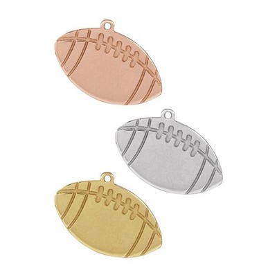 10K 14K 18K Gold, Platinum & Sterlium Plus Engravable Football Dangle