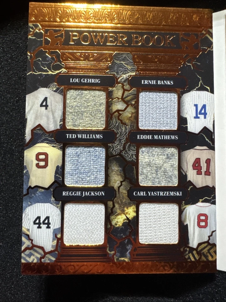 Libro de Historia Deportes 2025 Gehrig, Williams, Jackson 12 juegos usado parche’s/15 PB-2 Foto 2 de 4