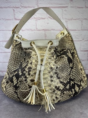 RARE Gucci Interlocking Icon Gg Exotic Python Snakeskin Large Hobo Bag