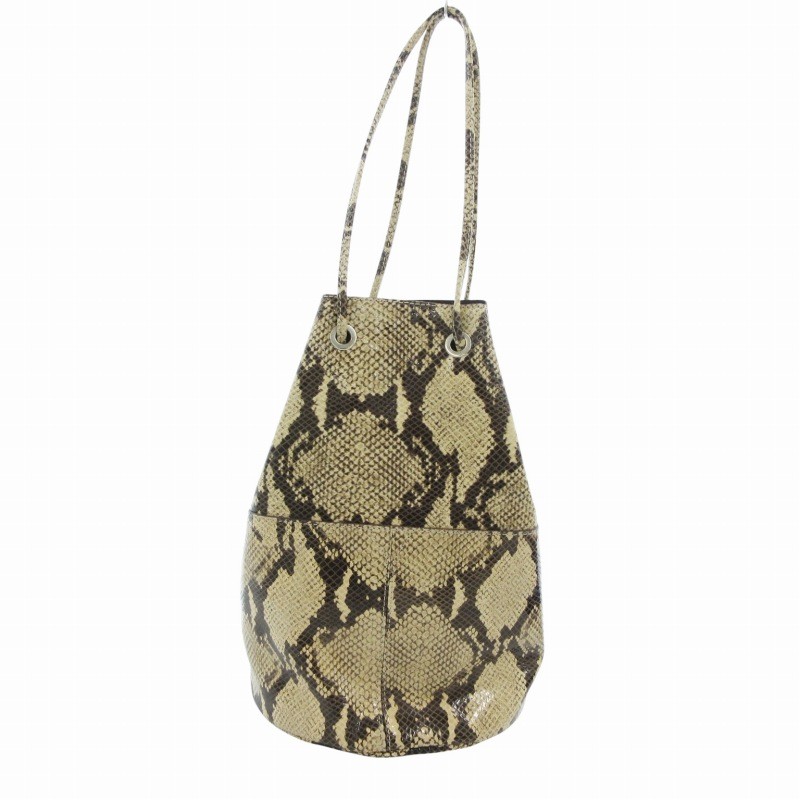 MARCO MASI Drawstring Shoulder Bag Python Pattern… - image 2