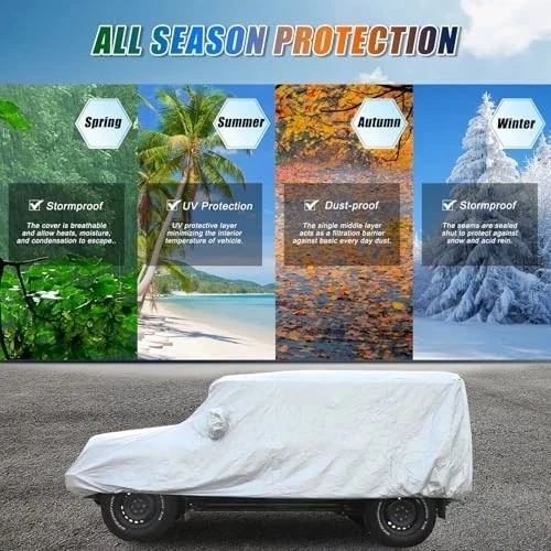 Funda Coche Exclusiva para Ineos Grenadier Impermeable para Todo Clima, Universal Blanca Foto 2 de 4