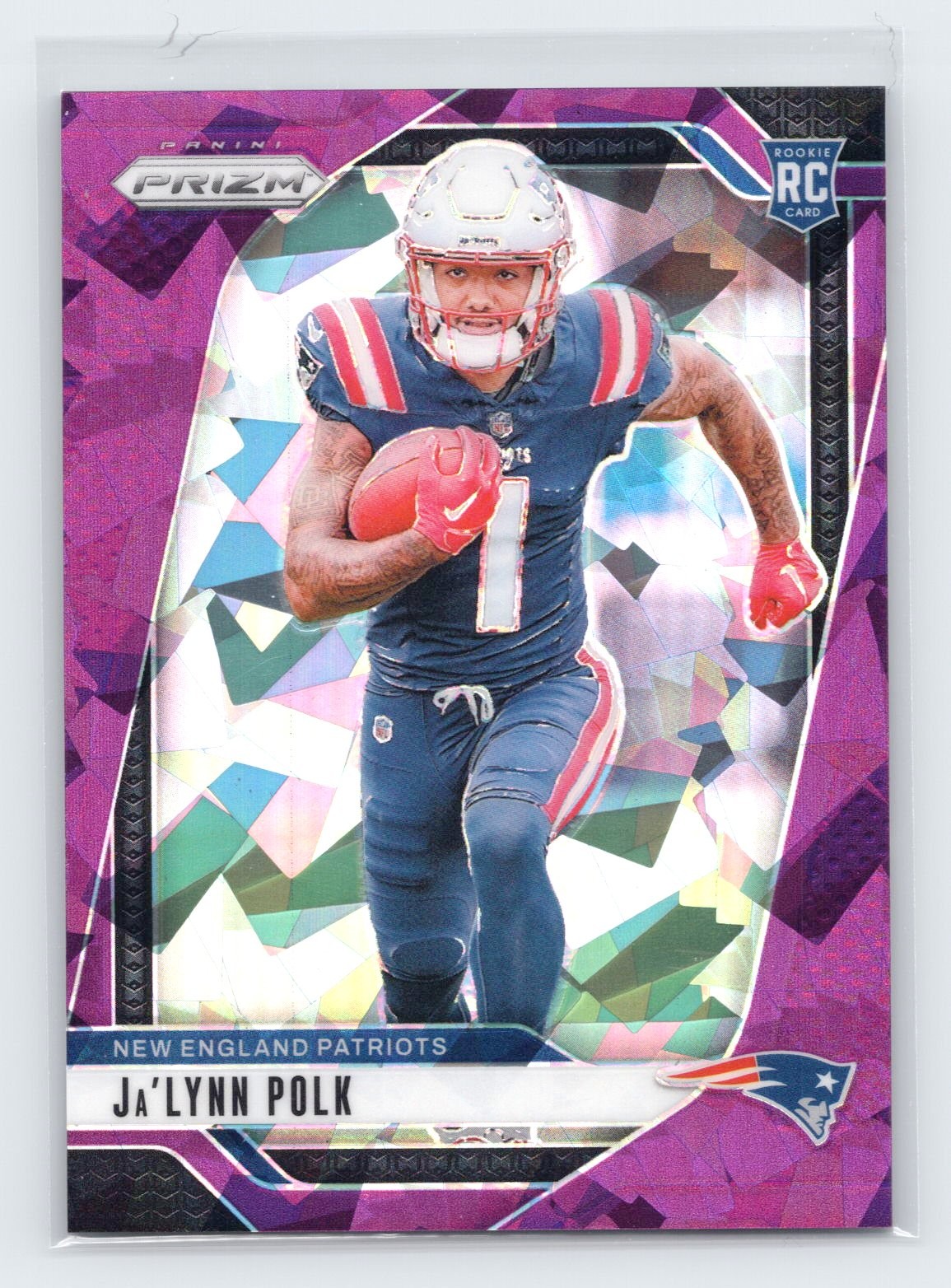 2024 Panini Prizm #339 Ja'Lynn Polk Purple Ice #/225