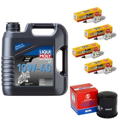 Öl Ölfilter 4L Set Inspektion Zündkerzen für Honda XL 650 V Transalp RD 2000-07