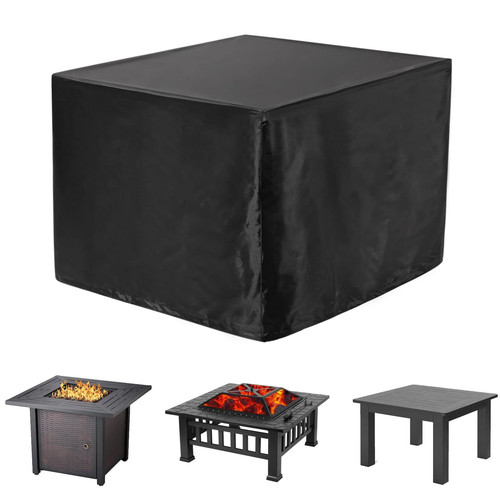 Heavy Duty Square Patio Fire Pit/Table Cover, Waterproof Outdoor Furniture Co...