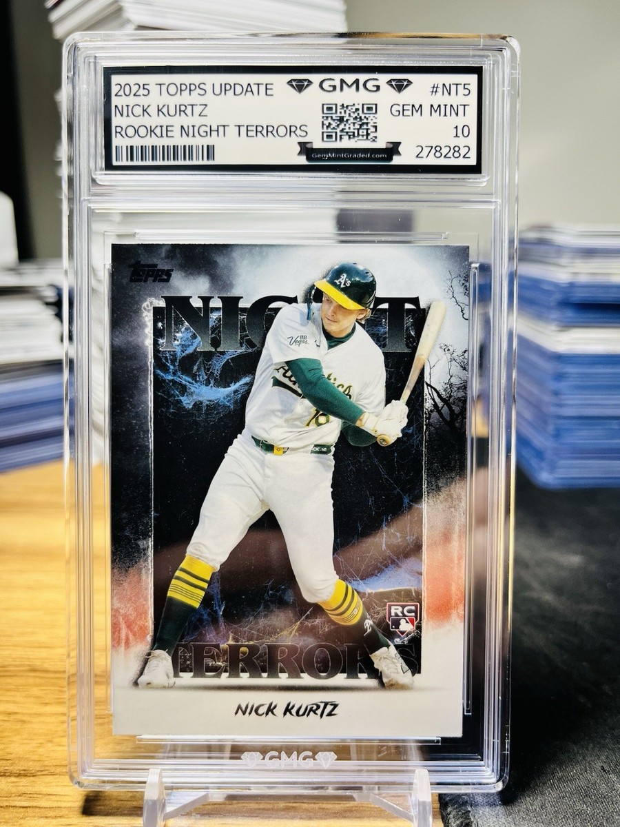2025 Topps Update Nick Kurtz Rookie Night Terrors GMG Graded 10