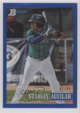 2021 Bowman Heritage Prospects Blue Chrome Refractor 81/99 Starlin Aguilar fm0