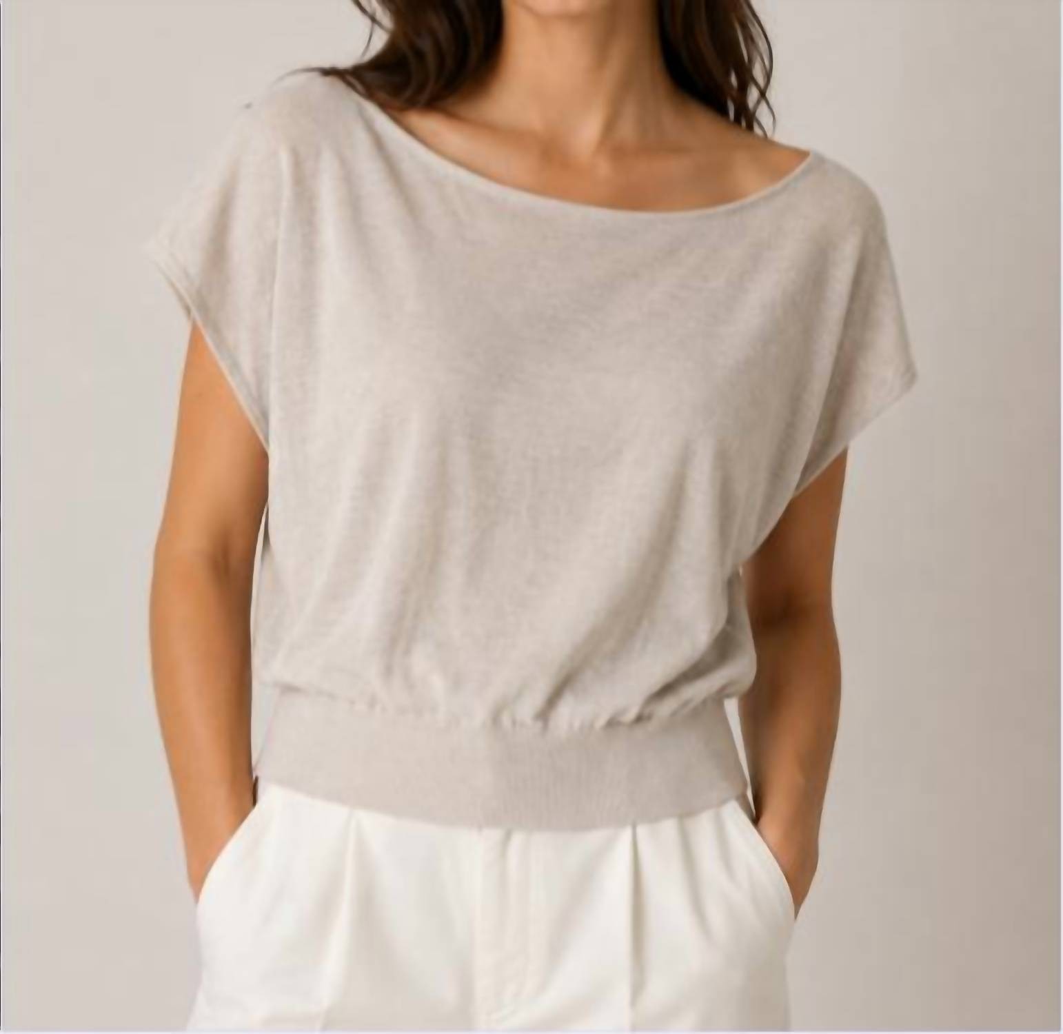 Autumn Cashmere Off The Shoulder Boxy Tee Size S