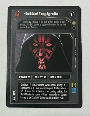 Darth Maul Young Apprentice AI Star Wars CCG SWCCG Coruscant UR - EX/LP