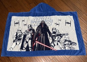 Pottery Barn Kids Hooded Towel Star Wars Darth Vader Storm Trooper EUC