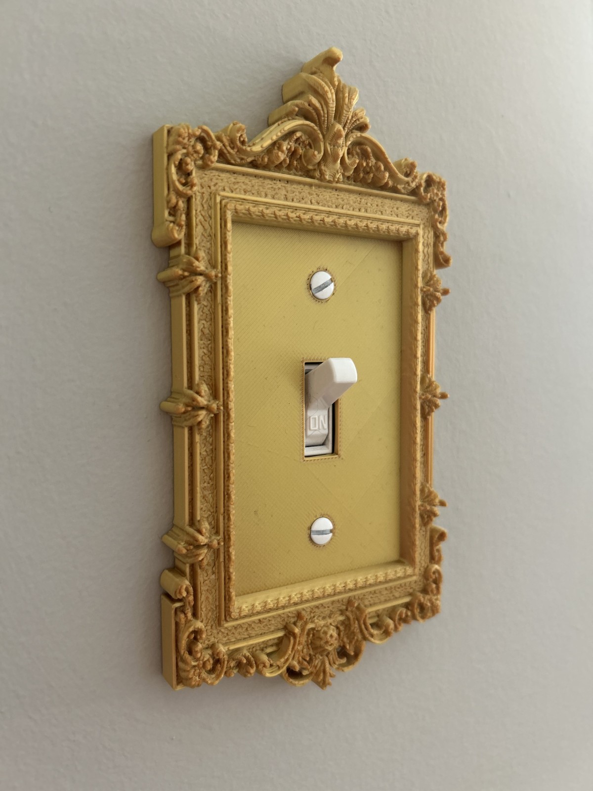 Ornate Light Switch Cover Fancy Funny Switch Plate Wall Plate 3D Printed