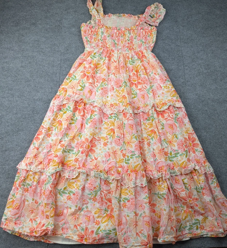 Vestido Haute Hippie Para Mujer Grande Corpiño Calado En Niveles Cottagecore Floral Coqueto Foto 2 de 4