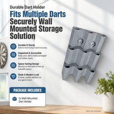 Wall Mounted Dart Holder Organizer Rack Fits Standard Darts for Game Room Home