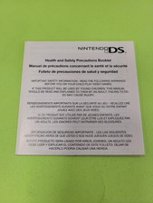 Nintendo DS Authentic Health  Safety Precautions Manual Booklet Only 55878E