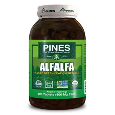 Alfalfa 500 Mg 500 Tab By Pines Wheat Grass