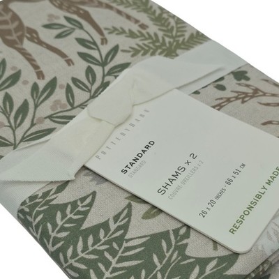 Pottery Barn Winter Solstice Standard Shams Set of 2 Holiday Cotton
