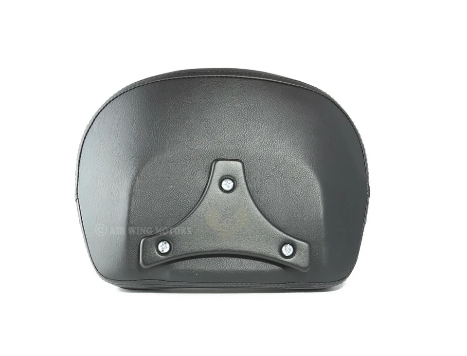 Sissy Bar Backrest Black Mount Kit Bracket Plate Engraved Eagle for HD Harley - Image 4 of 4