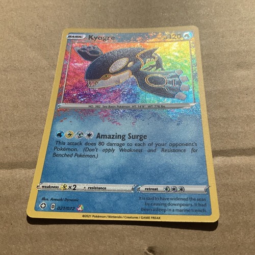 021/072 Kyogre Shining Fates Schwert und Schild Pokemon Kartenspiel TCG Amazing Rare