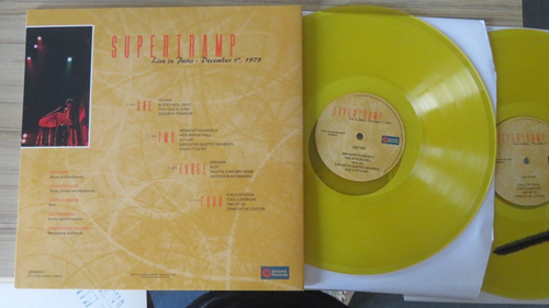 SUPERTRAMP LIVE IN PARIS IN DIFFRERENT SLEEVE, BRIGHT YELLOW VINYL AND WALLET - Imagen 4 de 6