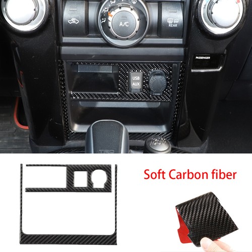 Real Carbon Fiber Cigarette Lighter Panel Cover Kit For Toy@ta 4Runner 2010-2019 - Picture 1 of 9