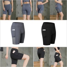 Womens Casual Sport Shorts Yoga Fitness Exercise Pants With Pocket Activewear US