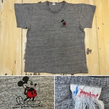 MICKEY MOUSE - Vtg 70s-80s Gray Disneyland T-shirt, Fits Mens MEDIUM - MUST SEE 