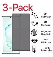 3Pcs Privacy Tempered Glass Screen Protector For Samsung Galaxy S10 S20+ N20 S21