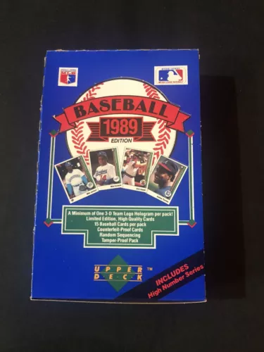 1989 UPPER DECK BASEBALL BOX Case Fresh 36 Packs Sealed Ken Griffey Jr RC Rookie
