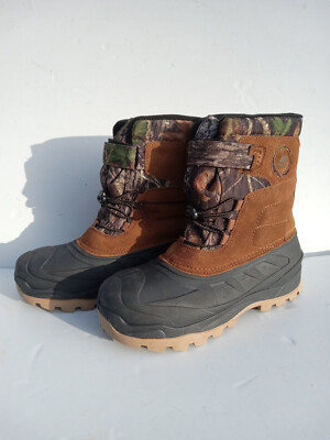 Ozark Trail Mossy Oak Men's Suede Thinsulate Winter Pac Boots (Size 8 or 9)