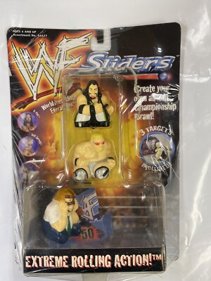 #ad WWF Sliders EXTREME ROLLING ACTION X Pac Jeff Jarrett Mankind Open Box Toy $12.00