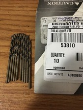 (10) #36 HSS 135° Split Point Black & Gold Finish Jobber Drill