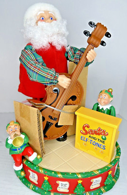 Vintage Avon Singing Santa Takes Request New Old Stock in Box Santa & Elves Band