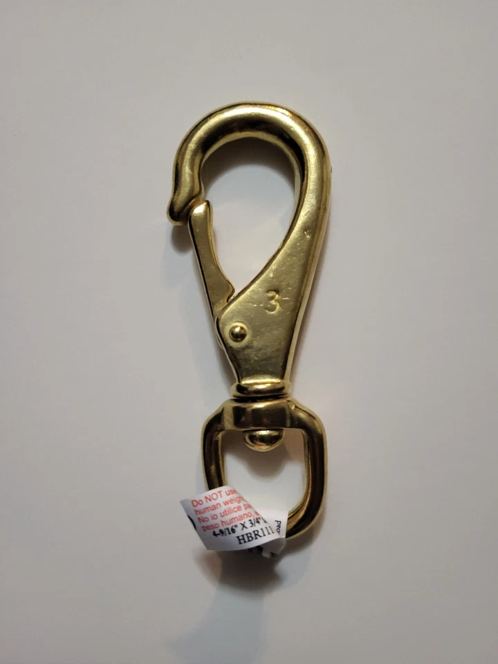 4 9/16» латунная застежка/застежка с 3/4» овальный поворотный глаз. ремонт свинцовых веревок вожжи - Изображение 2 из 4