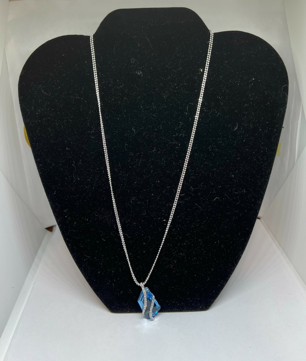 Kay Jewelers - Necklace w/ light-blue stone & rhinestones