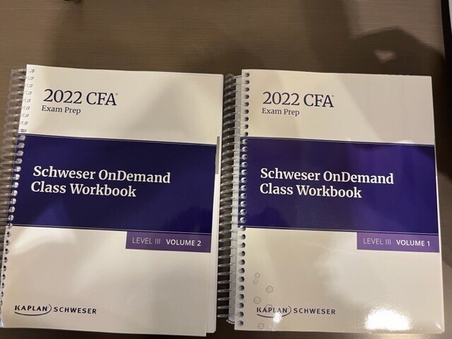 2022 CFA Level 3  - Kaplan Schweser OnDemand Class Workbooks Volumes 1 & 2-image