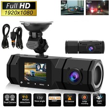 1080P Dual Dash Cam Front and Inside Camera IR Night Vision Car Driving Recorder