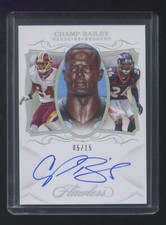 2019 FLAWLESS CHAMP BAILEY HALL OF FAME INDUCTION AUTOGRAPH ON CARD #D 5/15 RARE