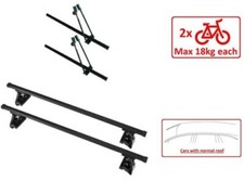 Satz Dachträger + Fahrrad Ständer für 2 Bikes M001/130 für Seat Cordoba Saloon