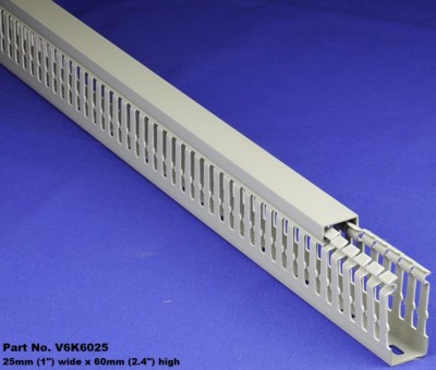 1 Set - 1''x2''x2m Gray High Density Wiring Duct & Cover UL/CE/CSA Listed