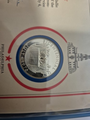 Numisbrief USA Independence Day Unabhängigkeit 1976 Silber Medaille PP Proof - Bild 4 von 8