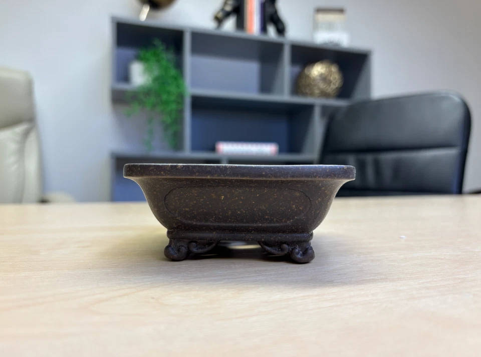 Small Ancient Style Yixing Bonsai Pot - Rectangular, Bronze - Image 3 of 3