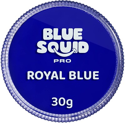 BLUE SQUID PRO FACE PAINT - PROFESSIONAL WATER BASED SINGLE CAKE FACE PAINT Blue
