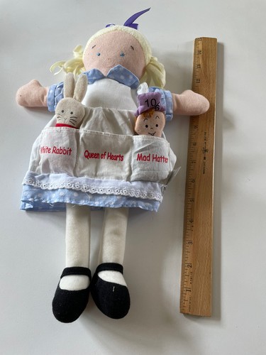 North American Bear Co Dolly Pockets Alice Wonderland 14" Plush Doll Puppets - Picture 2 of 5