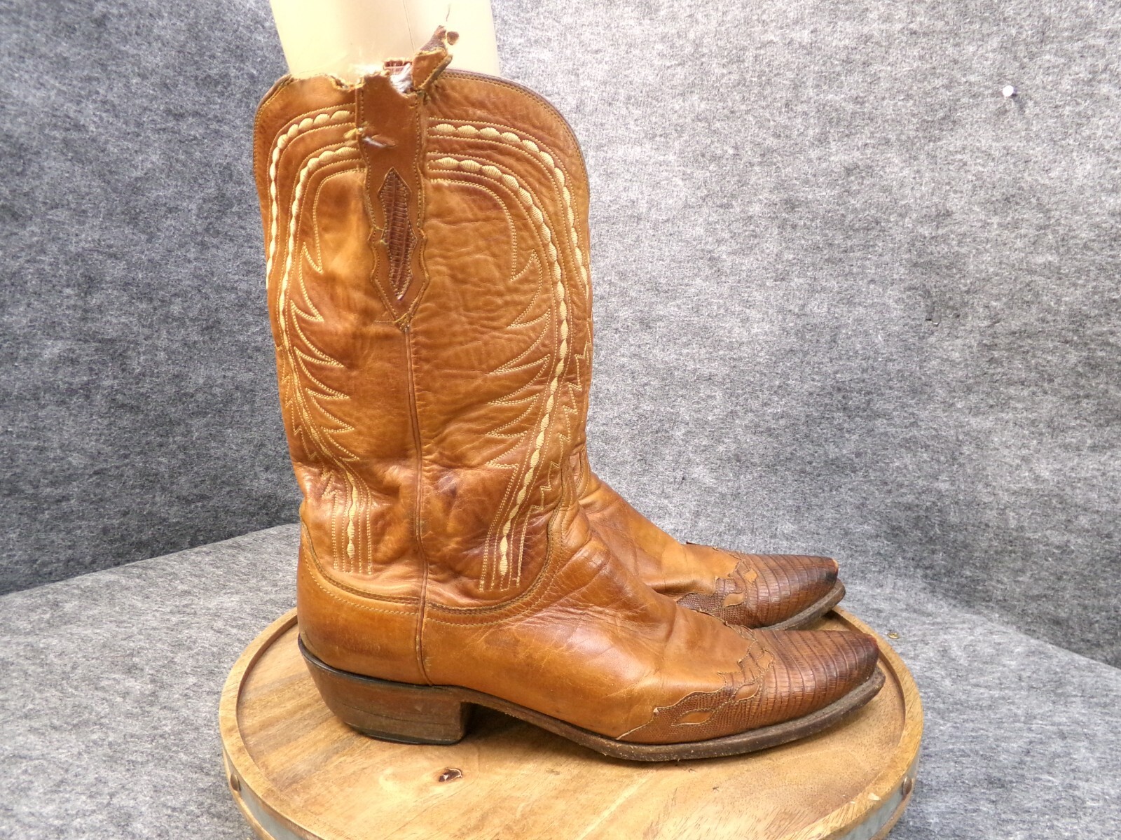 LUCCHESE 通り抜ける Cowboy Boots used size us11