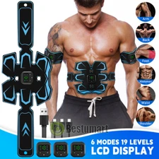 USB Muscle Stimulator EMS Ab Trainer - Tactical Stimulater Abs Massager Belt Kit