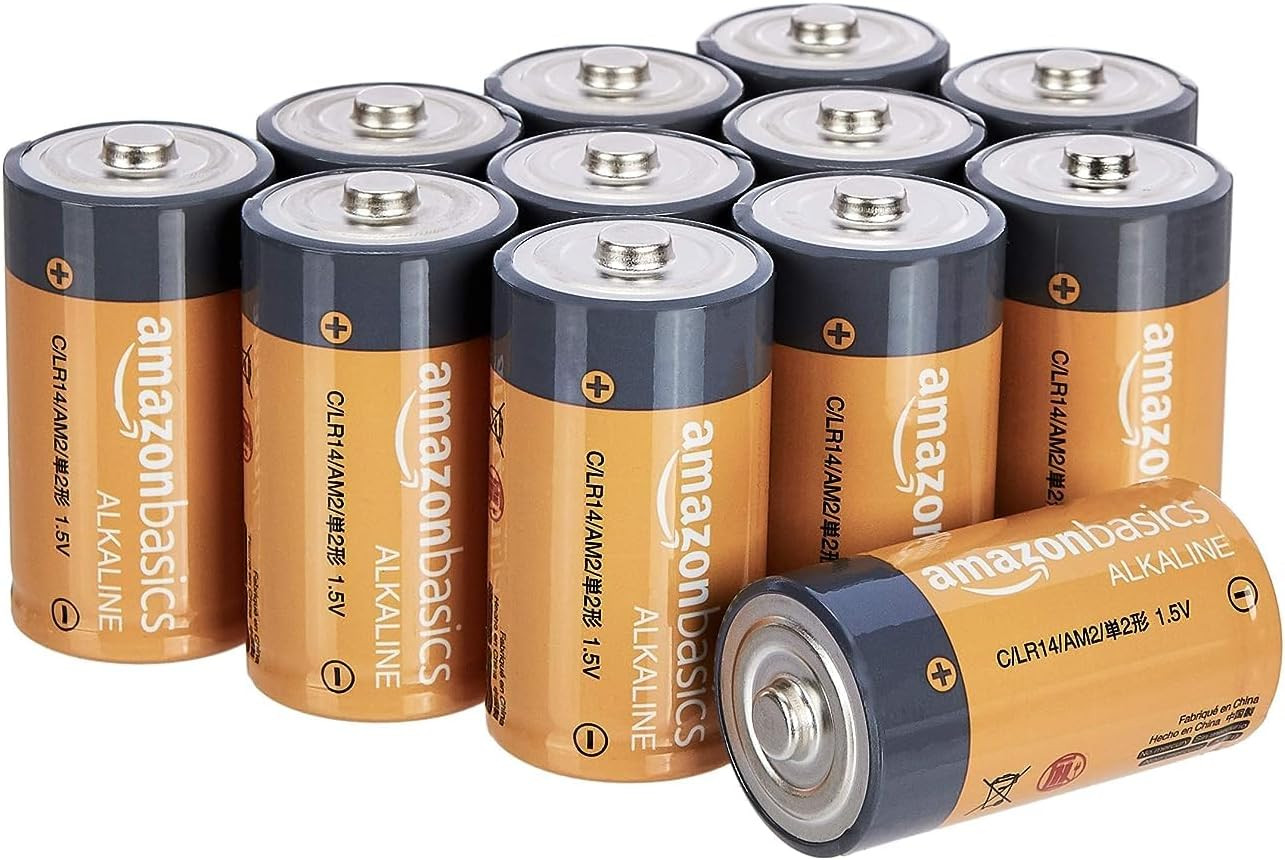 4 Pack to 24 Pack C Cell Alkaline All-Purpose Batteries 1.5 Volt 5 Year