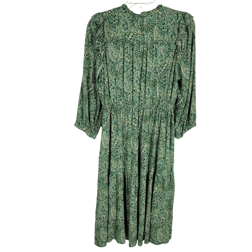 Vestido Democracy Mediano Manga 3/4 Vestido Ciprés Verde/Aqua Mist Cottagecore Foto 4 de 4