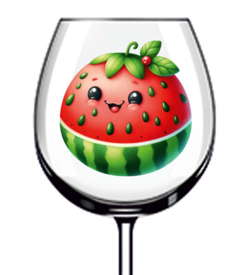 12x Aquarell Sommer Wassermelone Weinglas Flasche Becher Vinyl Aufkleber Abziehbild