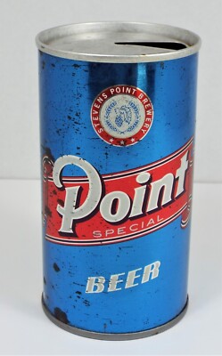 Vintage ''Point'' Flat Top Beer Can - 12 oz -  Pull Top - Stevens Point Brewery