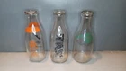 Vintage Antique Milk Bottles Glass Dairy Bottles Reusable Dairy Lot of 3 Maine