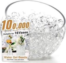 100,000 Clear Gel Beads for Vase Filler, Wedding Centerpieces and Candle Decor